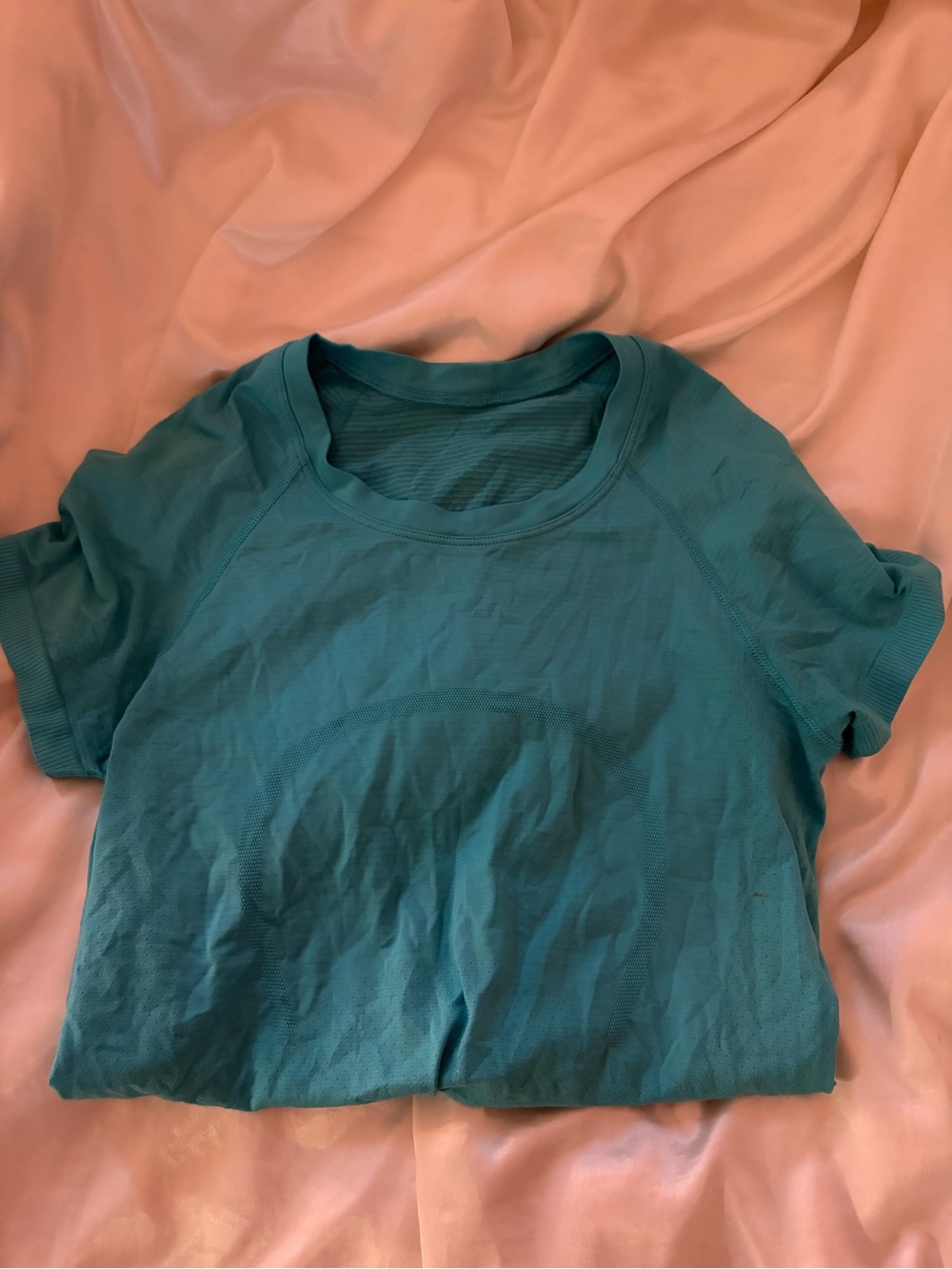 lululemon athletica Teal Short Sleeve Crew Neck Top